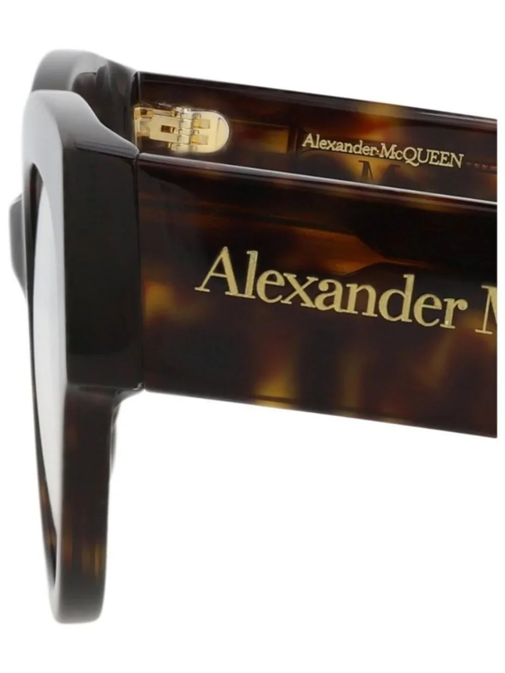New Alexander McQueen Womens Cat Eye Havana Havana Transparent Fashion Designer